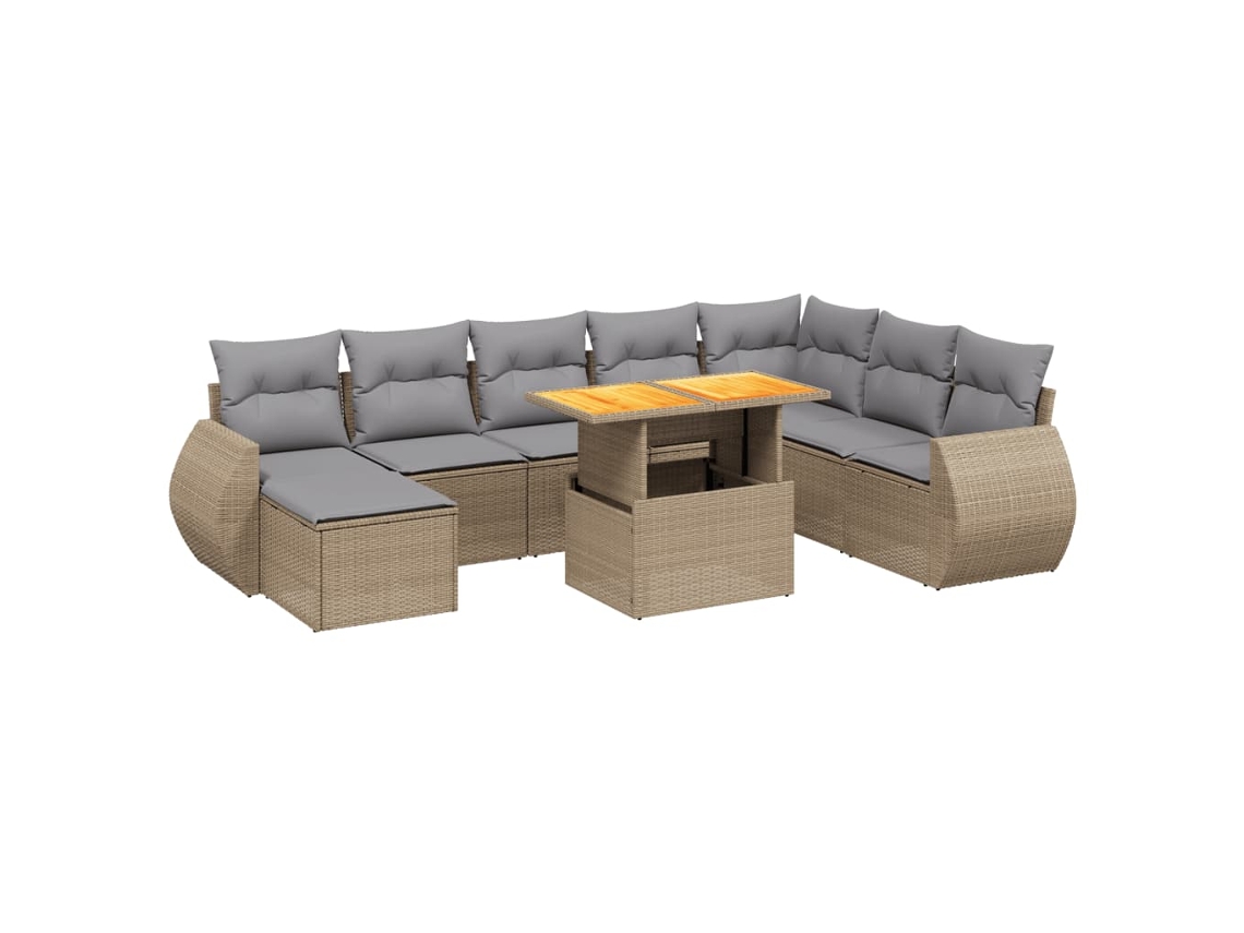 Garden Sofa Set, Garden Sofa Sets Vidaxl Bege Rattan / Vime (n/a)