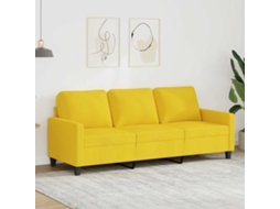 Sofá de 3 Lugares HARLANV1 com tecido amarelo claro 180 cm