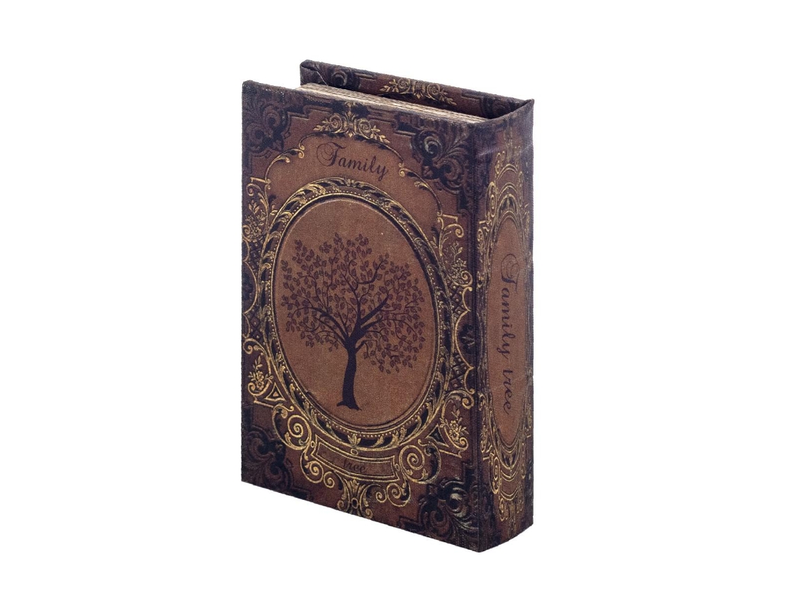 Livro de Caso e Mdf Étnica Pintado de Tecido 14X3X10Cm