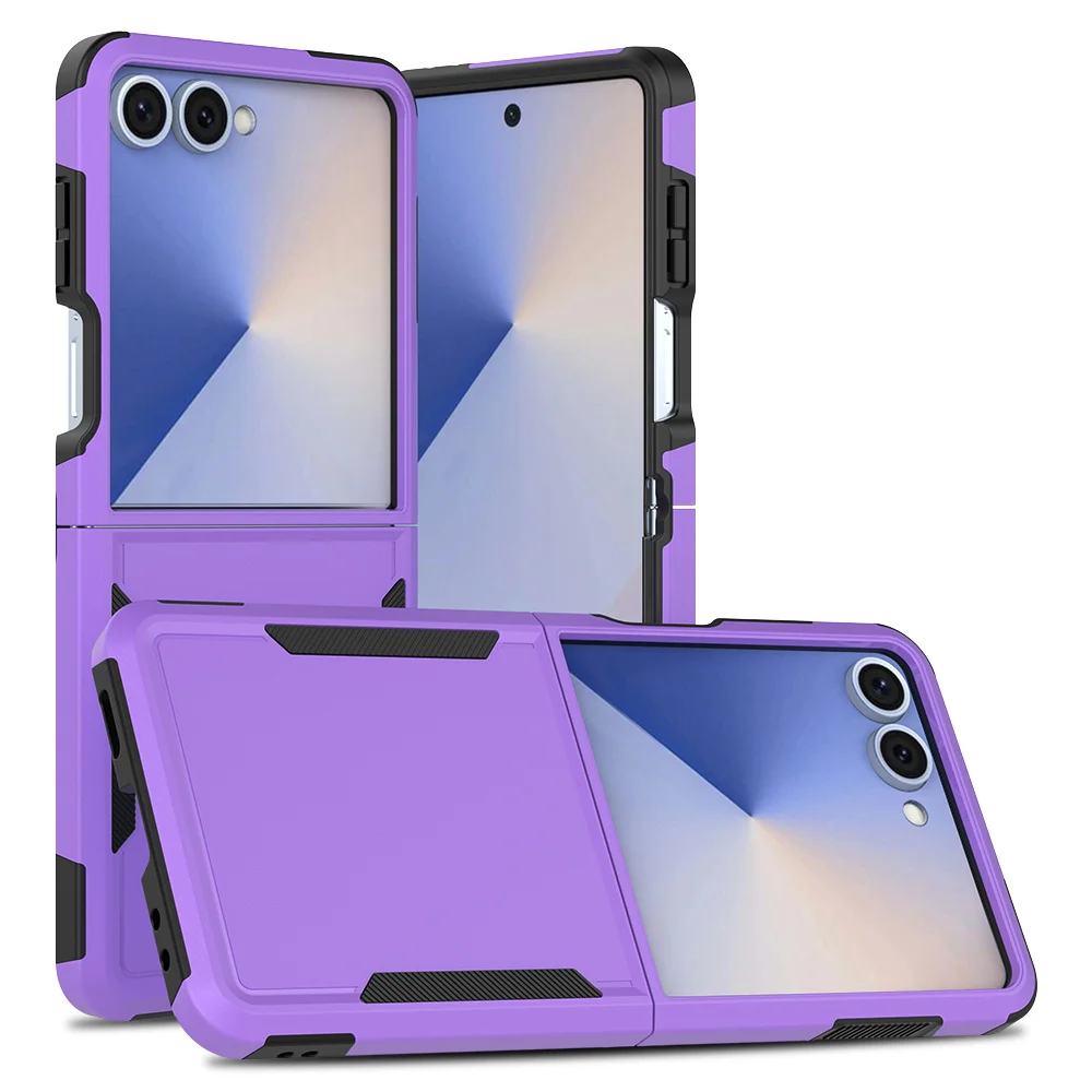 (roxo, Galaxy Z Flip7 Fe) Capa Rígida E Elegante Com Revestimento Eletroplástico Em Cristal, Resistente A Impactos, Para Celulares.