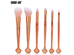 Pincéis Maquiagem Blend Base Sombras Olho Rose Gold