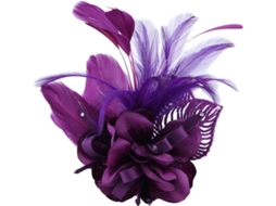 Broche De Flor Em Tecido Roxo Elegante Da Ciieeo, Acessório Refinado, Grampo De Cabelo Confortável Para