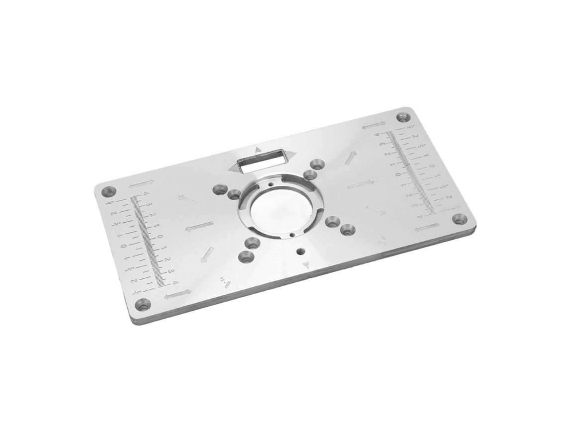 Placa De Inserção De Mesa De Roteador De Alumínio Para Bancos De Carpintaria, Máquina De Fresagem E Corte Com 8 Orifícios E Anéis