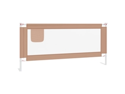 Barra De Segurança Para Cama Vidaxl Cinzento-acastanhado Tecido (200x25cm)