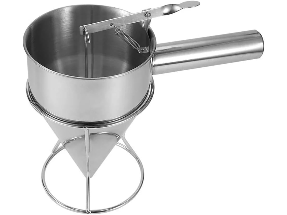 Utensílios De Cozinha Doméstica Para Assar Funil Dispensador Em Aço Inoxidável 600ml Formato Cone Massa, Panquecas E