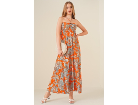 Vestido Unissexo MT CLOTHES Tirantes Talla Naranja Laranja (Casal)