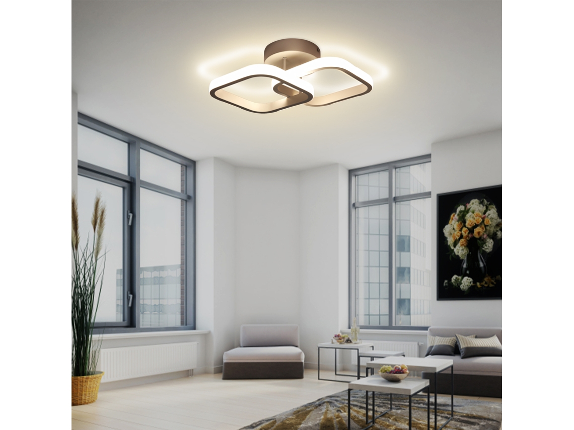 Lâmpada de Teto Led Neoglint 3 Cores para Quarto Sala | S/MARCA