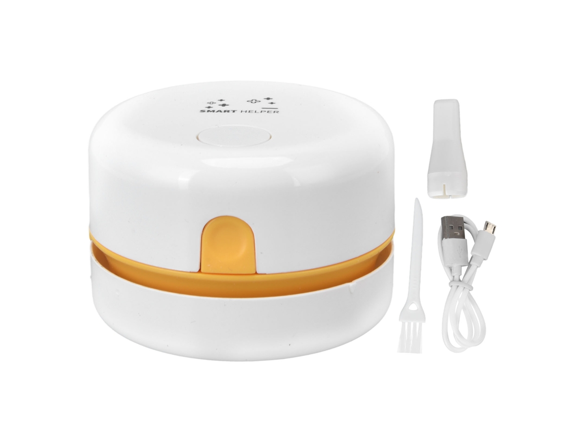 Aspirador de Mesa Mini Usb Recarregável Bateria 18650 600mah Limpador de Poeira Branco