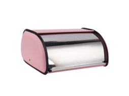 Caixa de Pão com Tampa Rolante de Ferro Pink Mirror Glow para Armazenamento na Cozinha