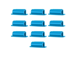 Mali 10pcs Suporte de Clip para Caneta Adesivo de Silicone Portátil para Mesa Escritório Azul