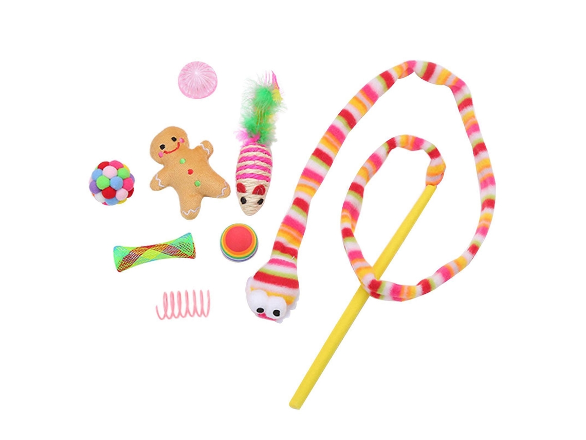Conjunto De Brinquedos Interativos Para Gatos Com Bolas E Meias