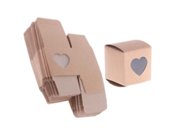 50 Caixas De Presente Rústicas Kraft Para Doces Em Formato De Coração Para Decoração De Janelas E Lembrancinhas De Casamento Hengjian