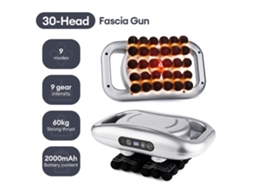 30 Cabeças Pistola De Massagem Corporal De Alta Frequência Vibração Pistola De Fáscia Massageador Costas Cintura Coxa Massageador Aquaforge