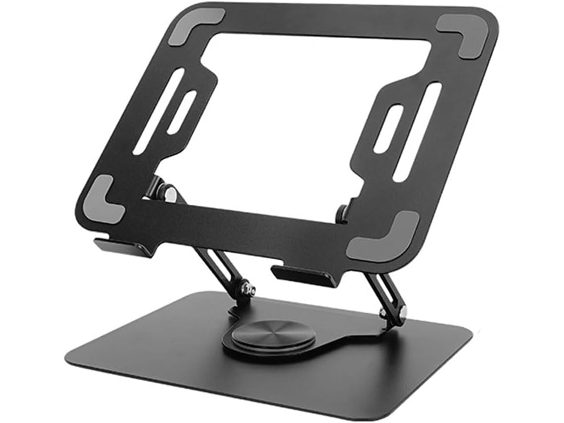 Suporte Para Laptop Com Base Giratória De 360°, Suporte Ergonômico Ajustável Brilvibera (preto)