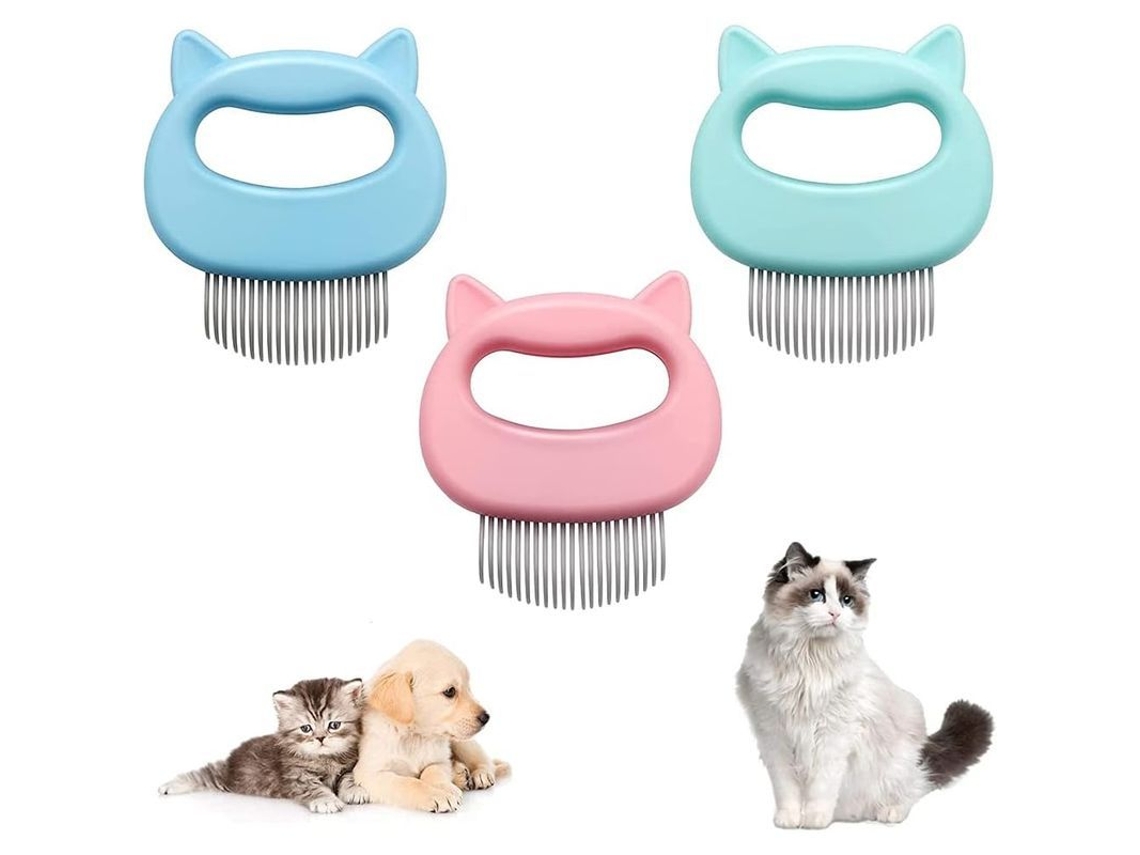 Pentes De Massagem Para Gatos, 3 Cores, Pente Suave Com 21 Dentes, Para Remover Emaranhados E Pelos De Animais De Estimação