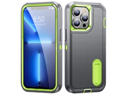 Capa Para Iphone 16 Pro Max 6.9”- Suporte Integrado, Resistente E À Prova De Choque Cinza Hexinyigjly
