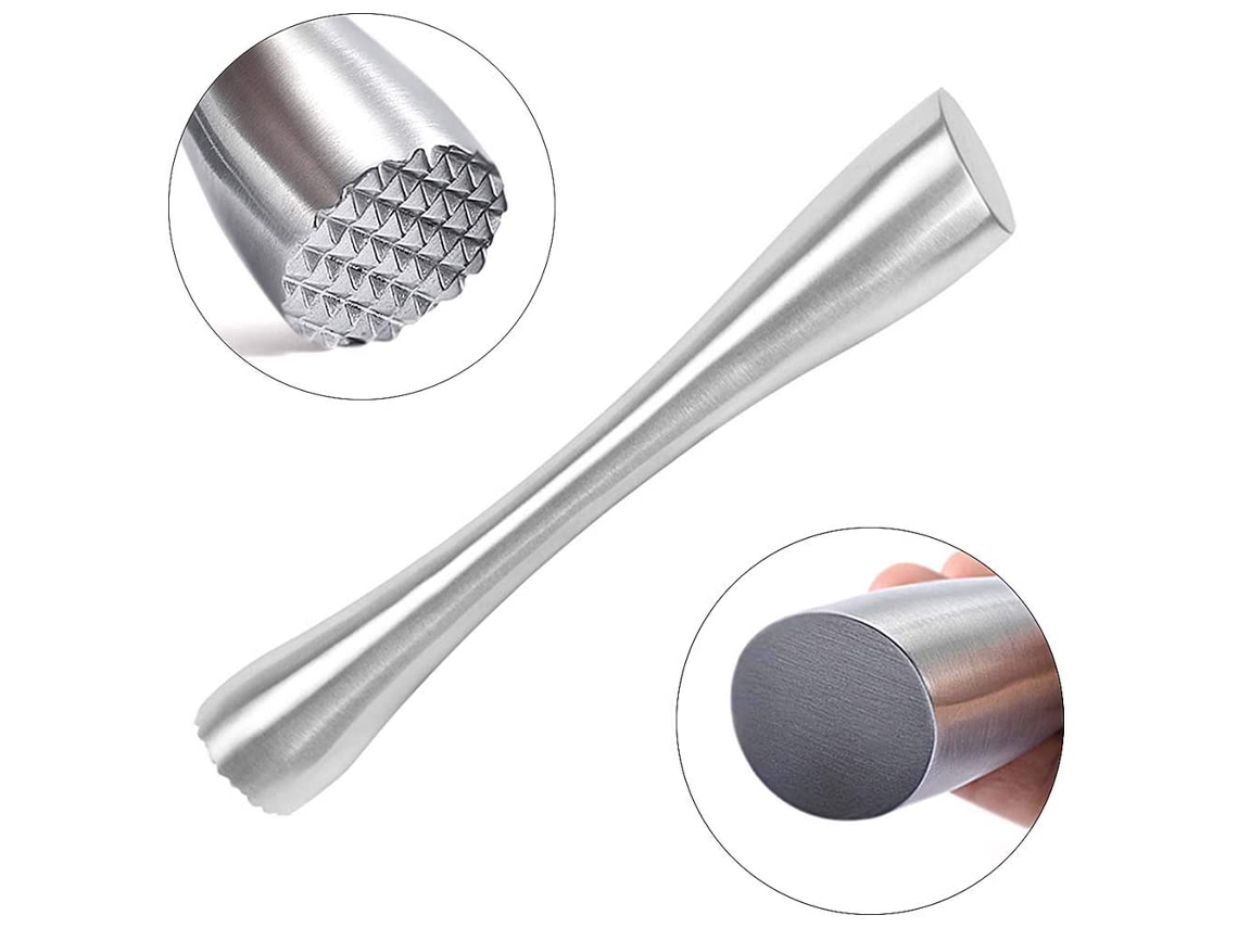 Coqueteleira Multifuncional Em Aço Inoxidável Com Triturador De Gelo E Espremedor De Limão, 20 Cm.