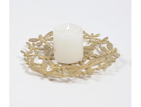Peça Decorativa LUV SAFFRON Gold-Toned Dragonfly Tabletop Decorative