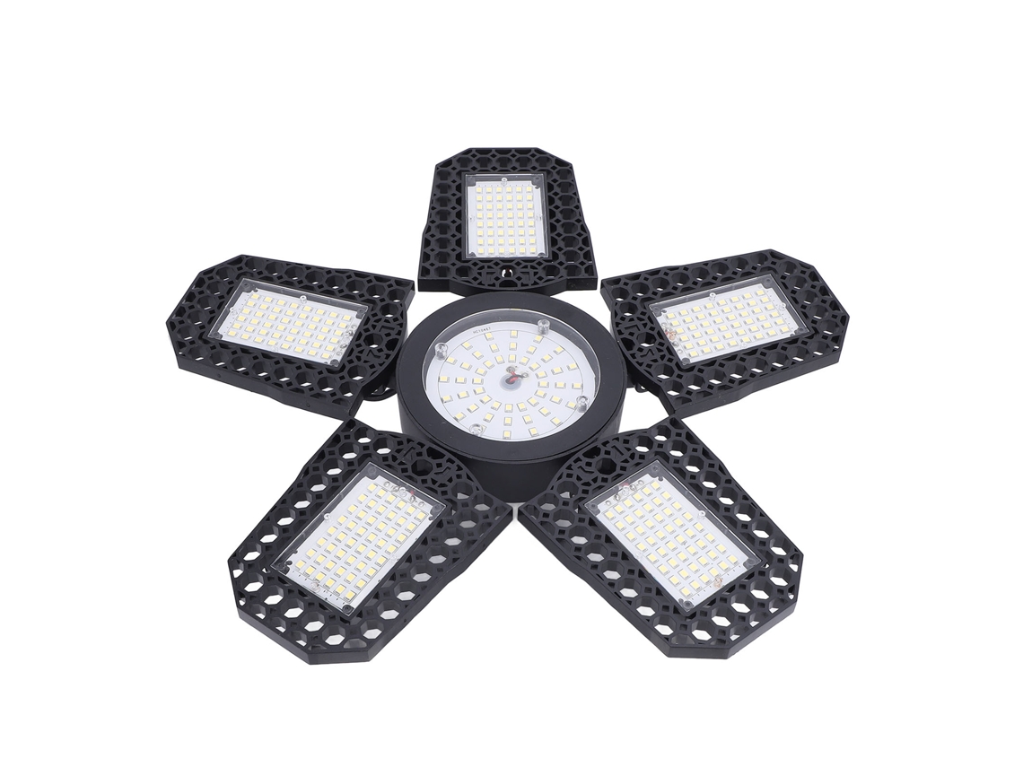 Rebe-luzes Led Para Garagem Super Brilhantes 2994 Fluxo Luminoso 6000k Com 6 Painéis Deformáveis Soquete E26 E27 Para Oficina