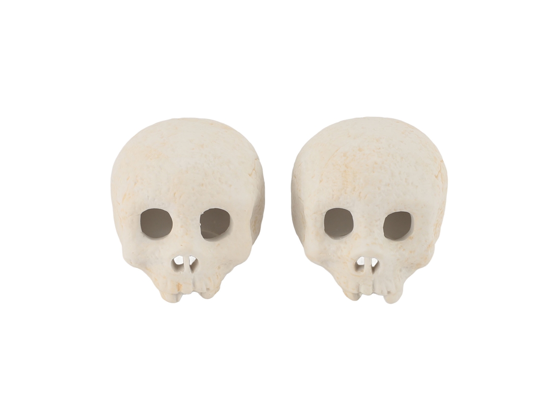 2 Peças de Caveira Tora de Fogo em Cerâmica para Decoração de Fogueira com S/MARCA