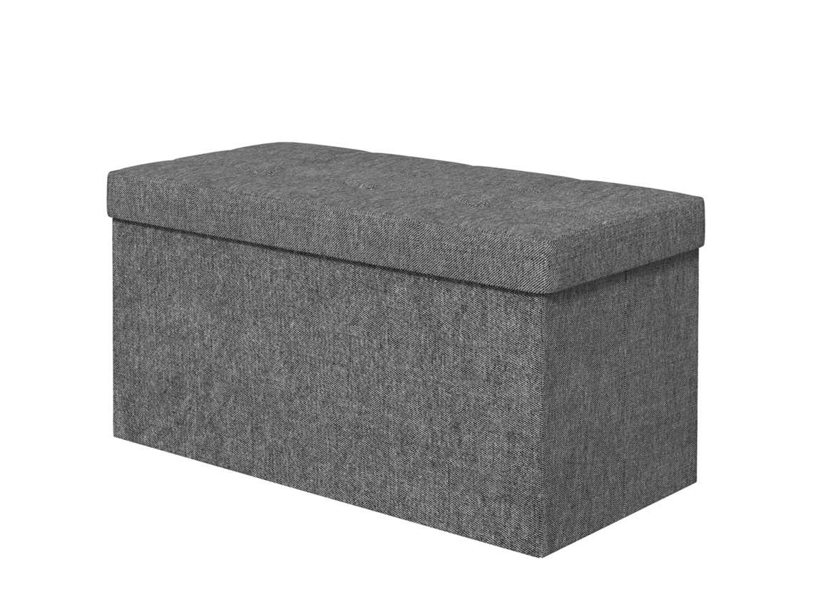 Baú de armazenamento em veludo 84l 76x38x38cm ORBITRA COMMERCE