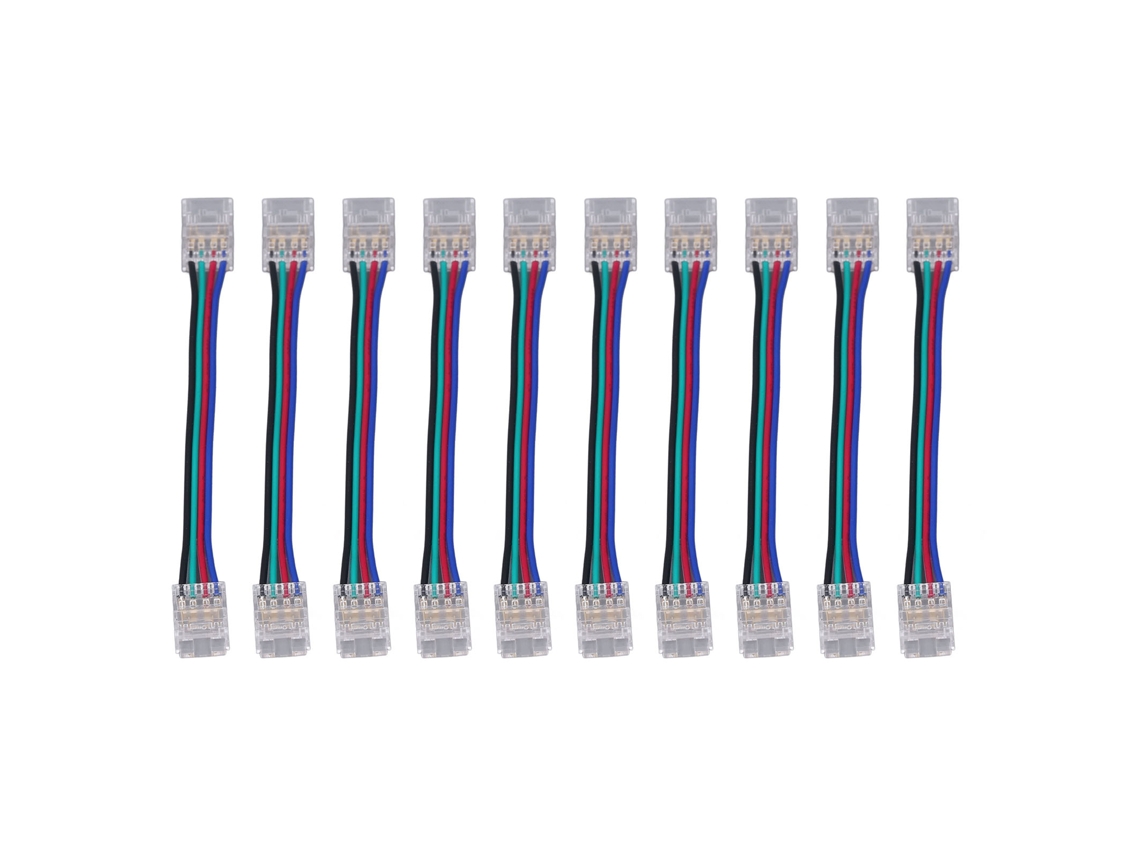 Rebe-kit De Conectores Para Tiras Led 4pin 10mm, Compatibilidade Forte, Acessórios Para Tiras Led, 10pcs