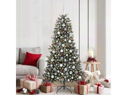 Vidaxl Árvore De Natal Artificial Verde 180 Cm Pvc, Plástico E Aço