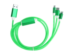 Cabo de Dados Led Verde para Android Type c EOOCOO