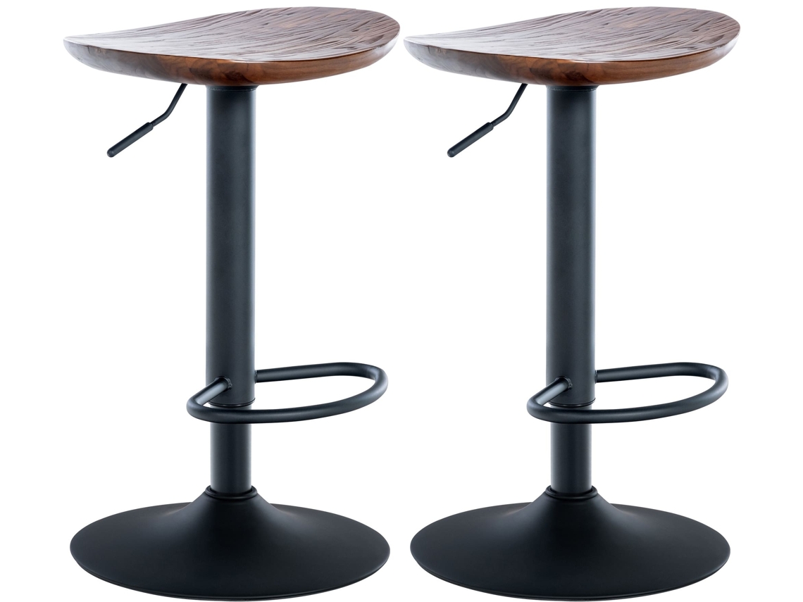 Conjunto de 2 bancos de bar Skelde noz CLP