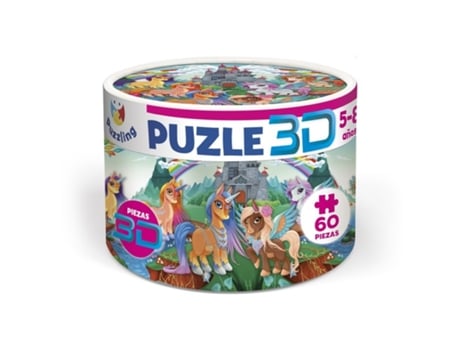Puzzle 3d Unicórnios 60 Peças Clever Games