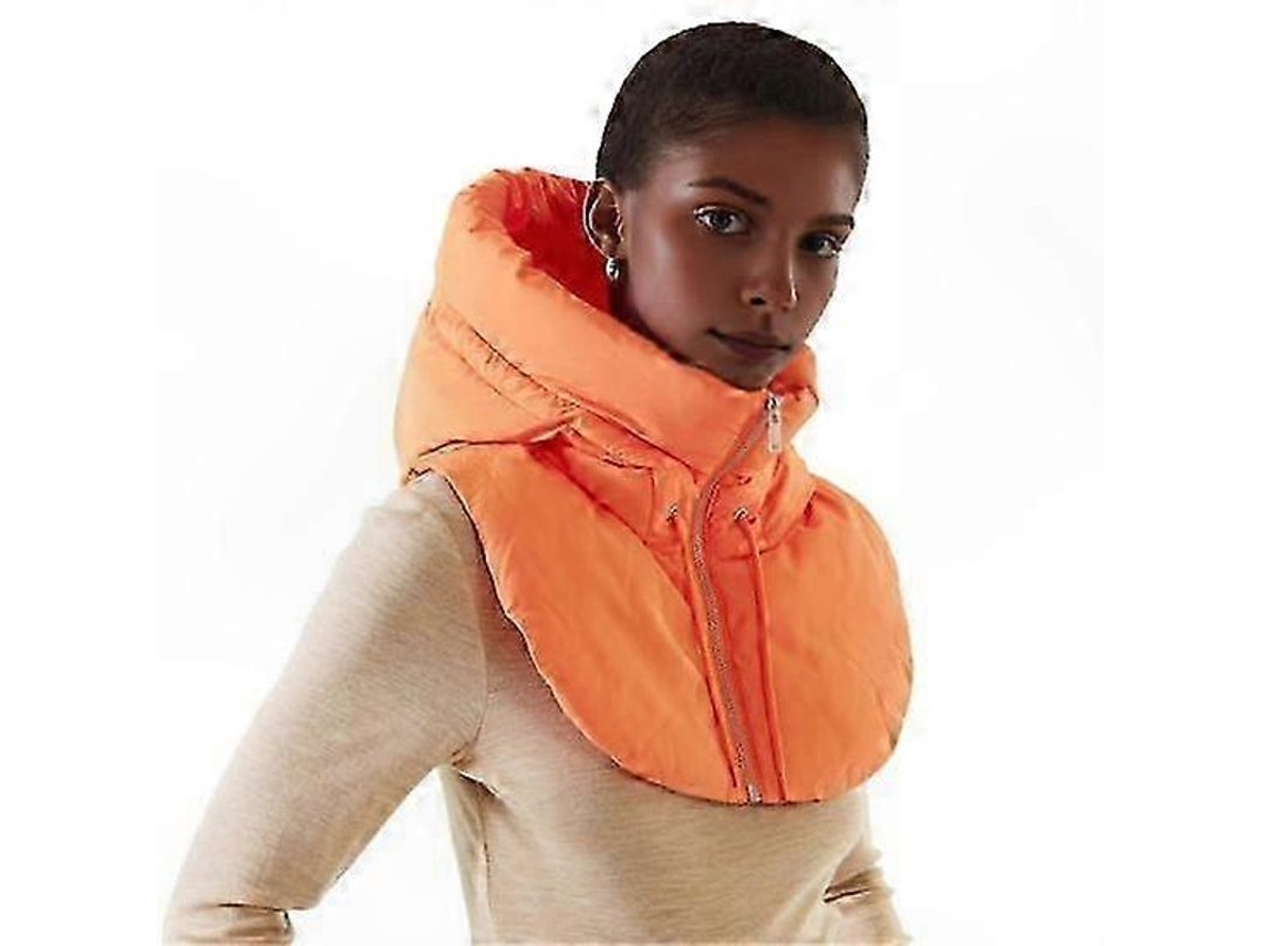Colete Com Capuz Feminino Versátil De Inverno - Conforto E Estilo Para Todas As Ocasiões Laranja