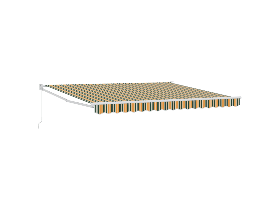 Conjunto 1 Toldo Retrátil Vidaxl Verde Poliéster (400 X 350 X 165 Cm)