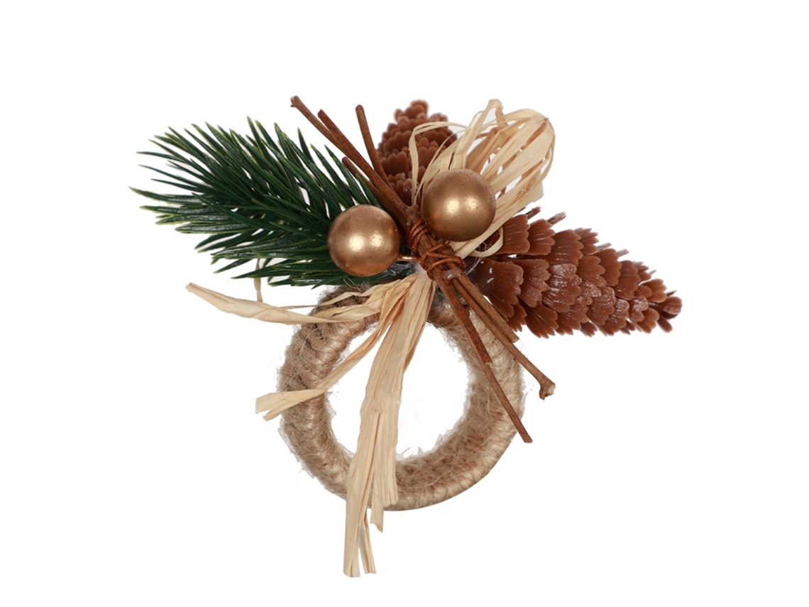Laxiscreed Conjunto De 6754 Anéis De Guardanapo Com Pinha Natalina Para Decoração Festiva