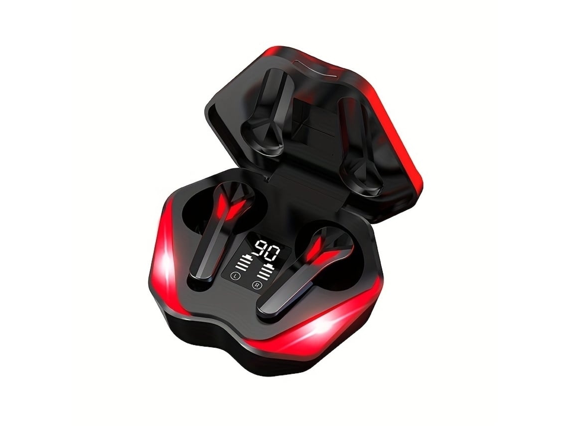 Auriculares Gaming Sem Fios Bluetooth 5.2 Tws Microfone Para Chamadas Estojo De Carregamento Modo De Jogo Lurelia