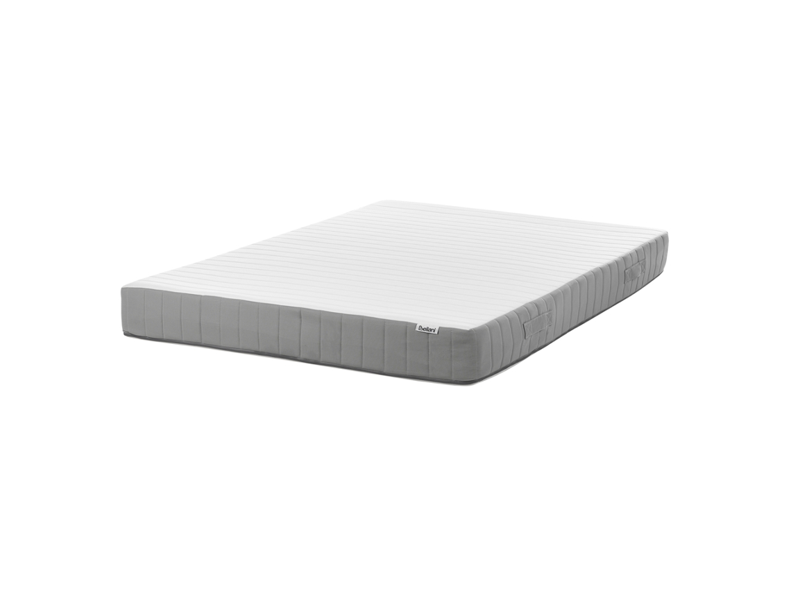 Colchão De Molas 7 Zonas Com Espuma Pu Beliani Spring 7 Plus De Molas Ensacadas Branco 140x200x20