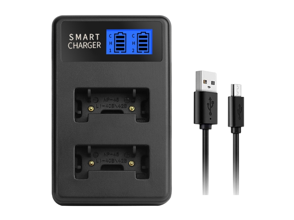 Lurelia Carregador De Bateria 1a Jv200 Jv100 Lcd Usb Para Câmaras Com Proteção
