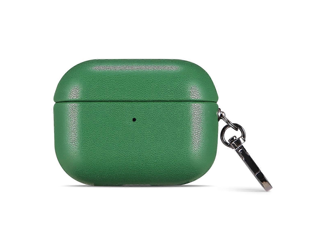 Capa protetora para fones de ouvido Bluetooth Semi Fibre AirPods 4 em couro PU com acabamento brilhante. GIECY
