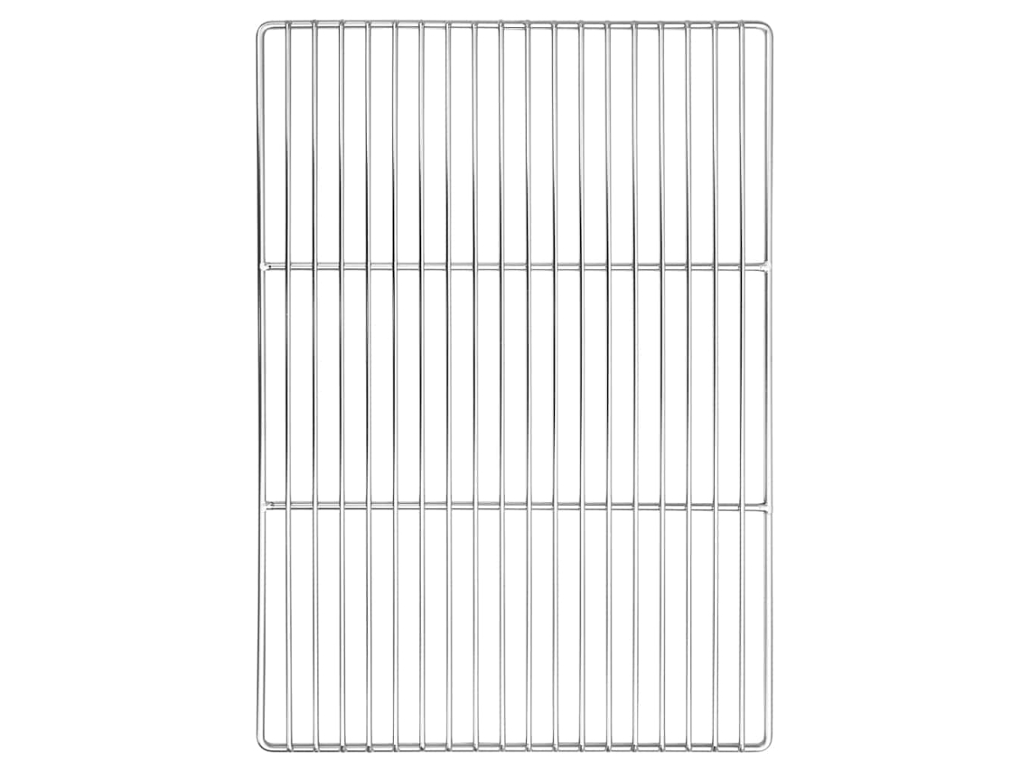 Vidaxl Grelha Para Grelhar 50 X 35 Cm Aço Inoxidável Prateado