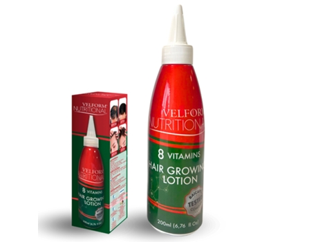 Nutritional, Estimula o crescimento do cabelo e previne a sua queda, 8 Vitaminas, Aumenta a densidade, Loção para aplicação no cabelo 200 ml VELFORM