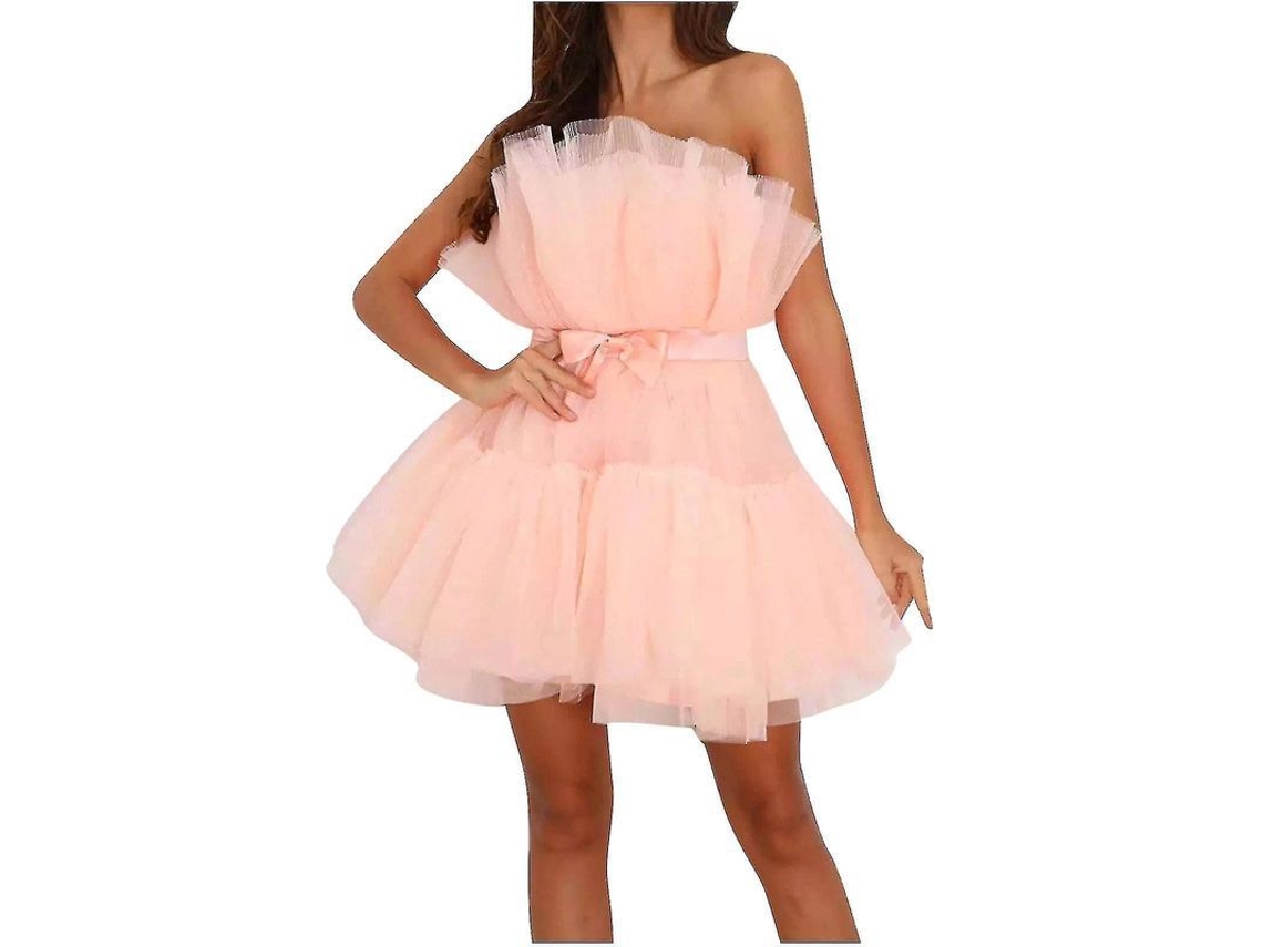 2026 vestido Tulle Sin Mangas Corto de Malla Princess para Fiesta Casual Verano Primavera