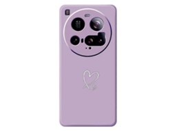 Capa Tkdaddy Para Xiaomi 15 Ultra, Branca, Com Estampa De Amor, Borda Reta, Tpu, Capa Traseira, Roxa