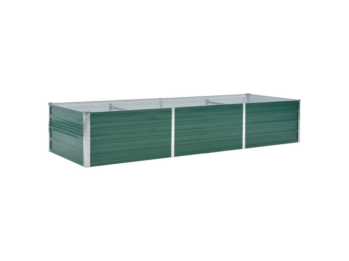 Vaso para plantas VIDAXL Verde Aço (240x80x45 cm)