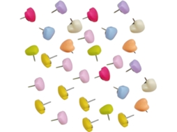 Conjunto Doitool com 30 tachininhas de resina em formato de coração para dores perfuradas.