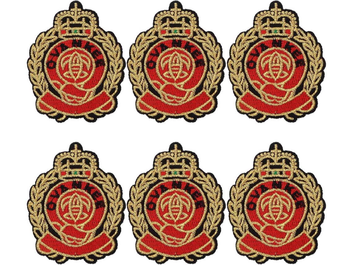 Embalagem Com 6 Patches Autoadesivos De Tecido Estilosos, Acessórios Diy
