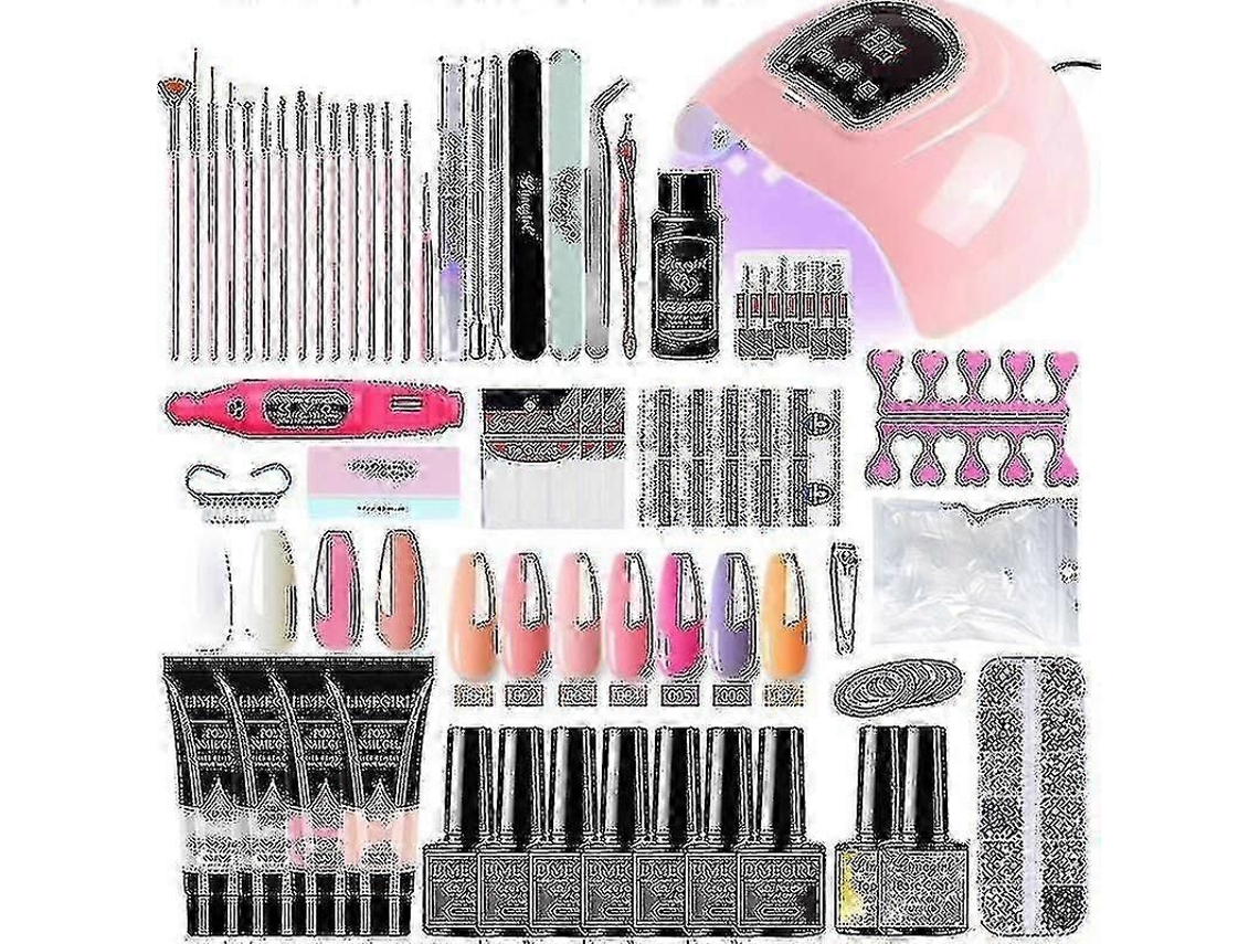 25 26 Nail Art Set With Lamp Dryer Rig Poly Gel Polish Soakoff Tool GOKOCO