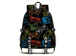 Mochila De Estudante Panoona Consola Jogos Estampa 3d Completa 17 Pol Estilo 8