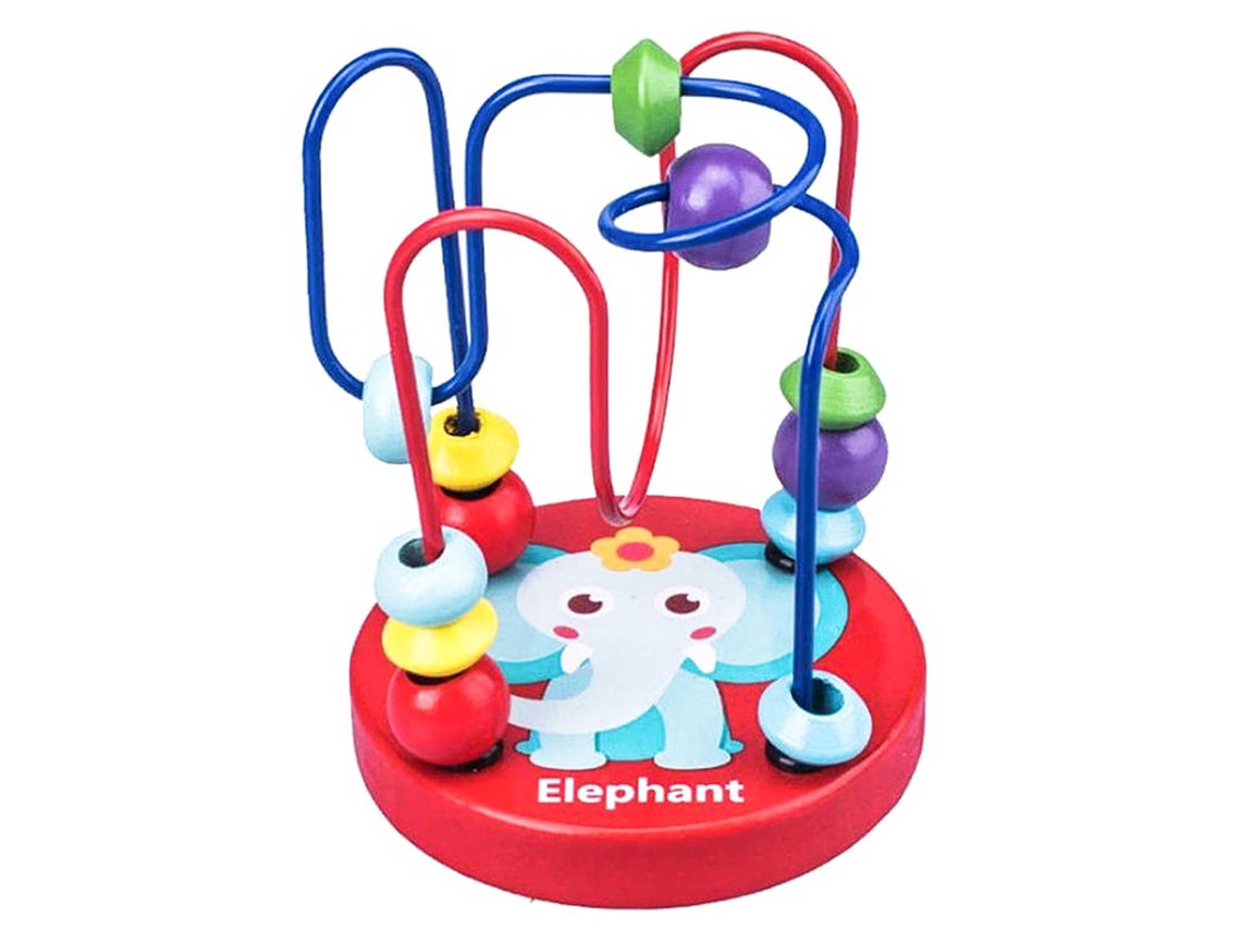 Ats brinquedo Labirinto de Pérolas de Madeira para Crianças Pequenas Brinquedo Educativo Precoce Colorido Mini Labirinto de Pérolas