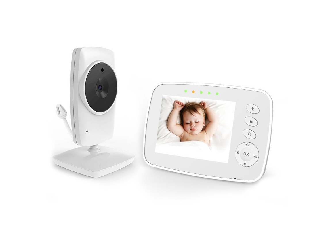 Intercomunicador Bebé Elysve Sm32 Vídeo Intercom Para Bebé 3.2 Branco
