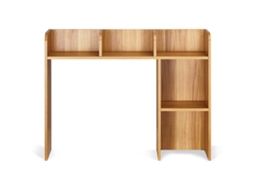 Prateleira de Escrivaninha Madeira 94,5x24,1x73,4 Cm Organizador Armazenamento 2 Níveis com Almofadas Antiderrapantes para os Pés Escritório, Casa,