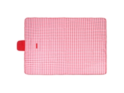 Manta de piquenique à prova d'água e umidade com padrão de quadriculado branco e vermelho 195x200cm S/MARCA